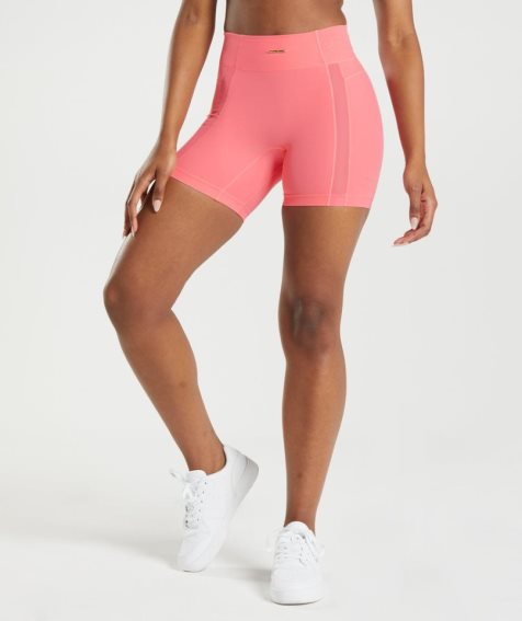 Women's Gymshark Whitney Mesh Shorts Pink | NZ 1OLAGT